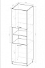 Пенал с 2 дв.П.60.7-0-7У  Короб Белый Фасад Пайн белый , Ручки Скобы купить в СОМ