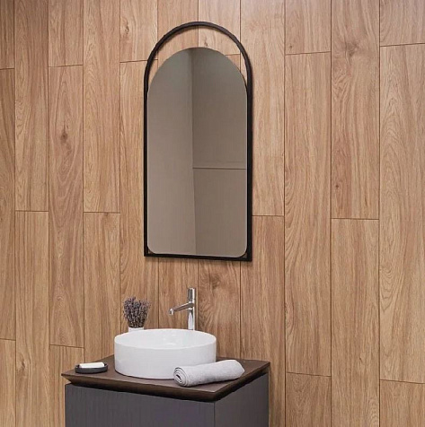 Зеркало Azario Hanna 500 х1000 мм, металлическая рама, цвет черный купить в СОМ