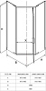 Ограждение душевое Loranto CS-816H-90, 90 х90 х190 мм, 5-угольное, черный профиль, стекло клетка 6 мм купить в СОМ