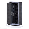 Кабина душевая Loranto CS-66120-13L GB, 120 х80 х215 см, поддон низкий, черный кирпичный узор купить в СОМ
