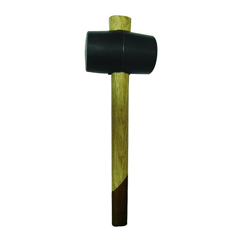 Киянка резиновая BIBER, деревянная рукоятка, 55мм купить в СОМ