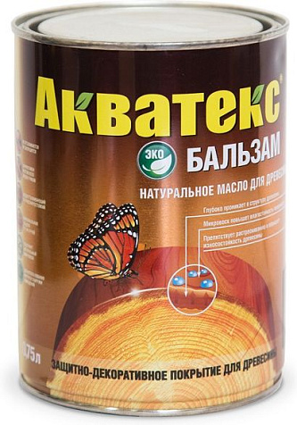 Масло натуральное Акватекс Бальзам, махагон, 0.75 л купить в СОМ