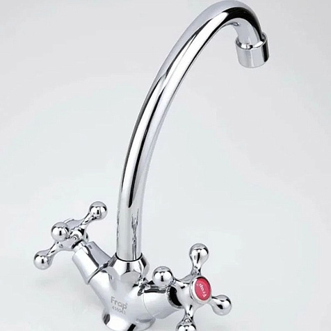 Смеситель для мойки Frap 4119, двухвентильный купить в СОМ