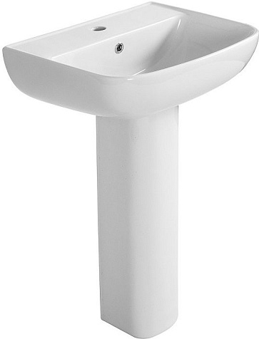 Умывальник Azario Aria AZ-3530F 55, белый, с постаментом купить в СОМ