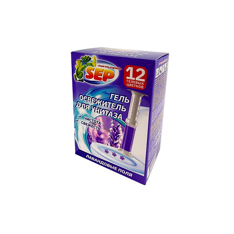 Освежитель для унитаза Sep шприц Лавандовые поля 48г купить в СОМ