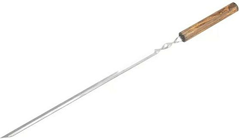 Шампур угловой Эко 2К-375 с деревянной ручкой, 630мм купить в СОМ