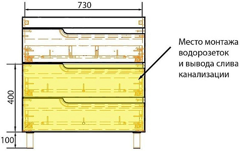 Тумба-умывальник Azario Кантри 80/3Н, с раковиной Фостер 80 купить в СОМ