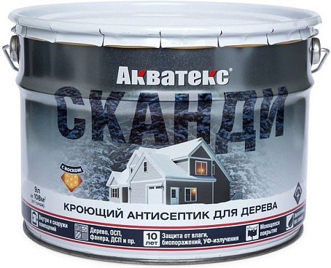 Антисептик кроющий Акватекс Сканди, карамель, 9 л купить в СОМ