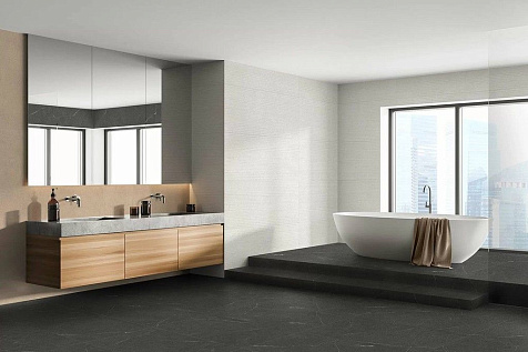 Керамогранит Global Tile Lakeside  Черный  линии, 1200х600х9 мм, 2 шт. - 1.44 кв. м. GT1206014365MR купить в СОМ