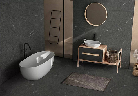 Керамогранит Global Tile Lakeside  Черный  линии, 1200х600х9 мм, 2 шт. - 1.44 кв. м. GT1206014365MR купить в СОМ