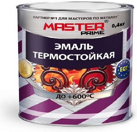 Эмаль термостойкая Master Prime, белый, 0.4 кг купить в СОМ