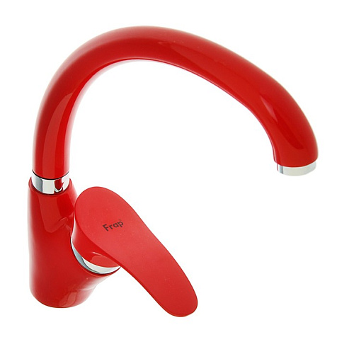 Смеситель для мойки Frap 4101-13 красный купить в СОМ